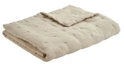 Couvre Lit Chloé Lin Lavé Naturel 230x180 Blanc D'Ivoire