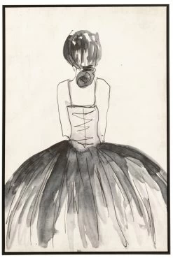 Tableau Cadre Danseuse Noir-Blanc 122cm