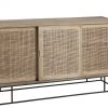 Buffet Bas 3 Portes Manguier Rotin Tissé Naturel