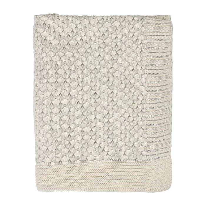 Plaid Ombelio Ecru Argent Coton 150x125 6 Plaid Ombelio Ecru Argent Coton 150x125 – Image 4