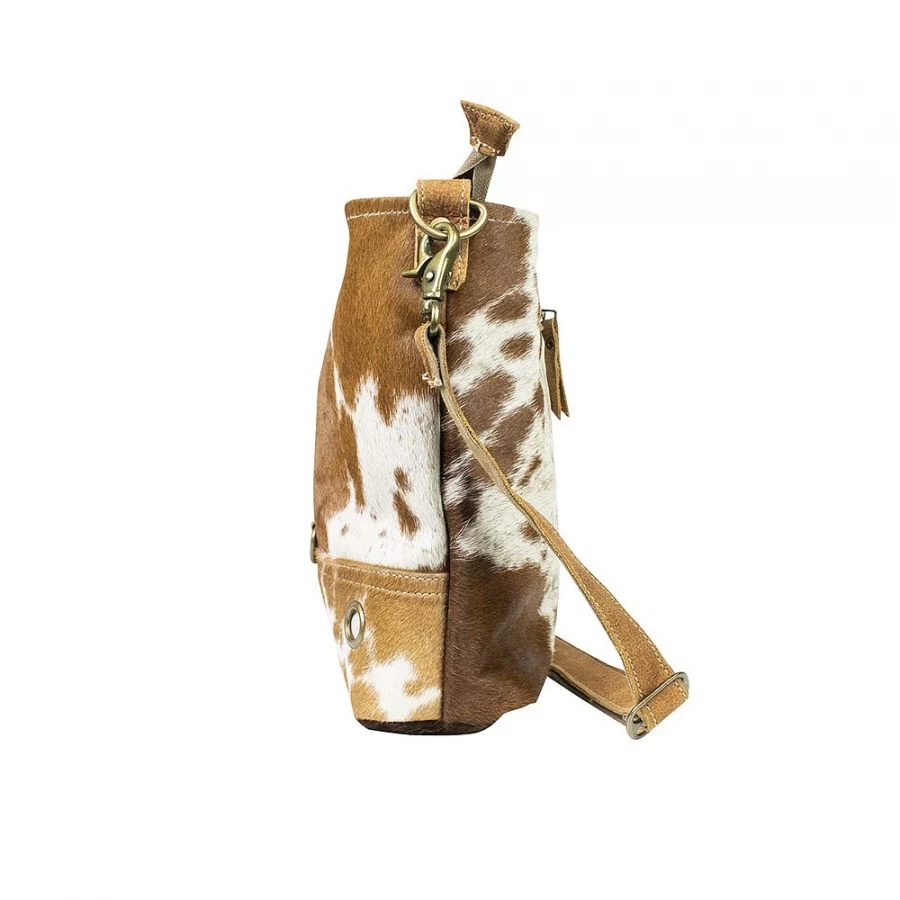 Sac à Bandoulière Vache Brun-Blanc 5 Sac à Bandoulière Vache Brun-Blanc – Image 3