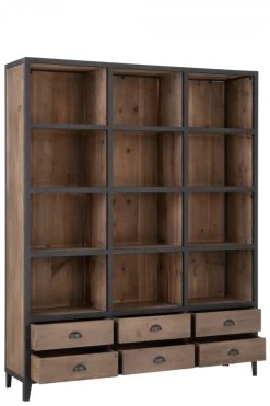 Bibliothèque Indus Ouverte Bois Métal 17 Bibliothèque Indus Ouverte Bois Métal -Meubles De Maison Magasin 017 1 Bibliotheque Indus Ouverte Bois Metal Jline Jolipa Deco Campagne Chic 9