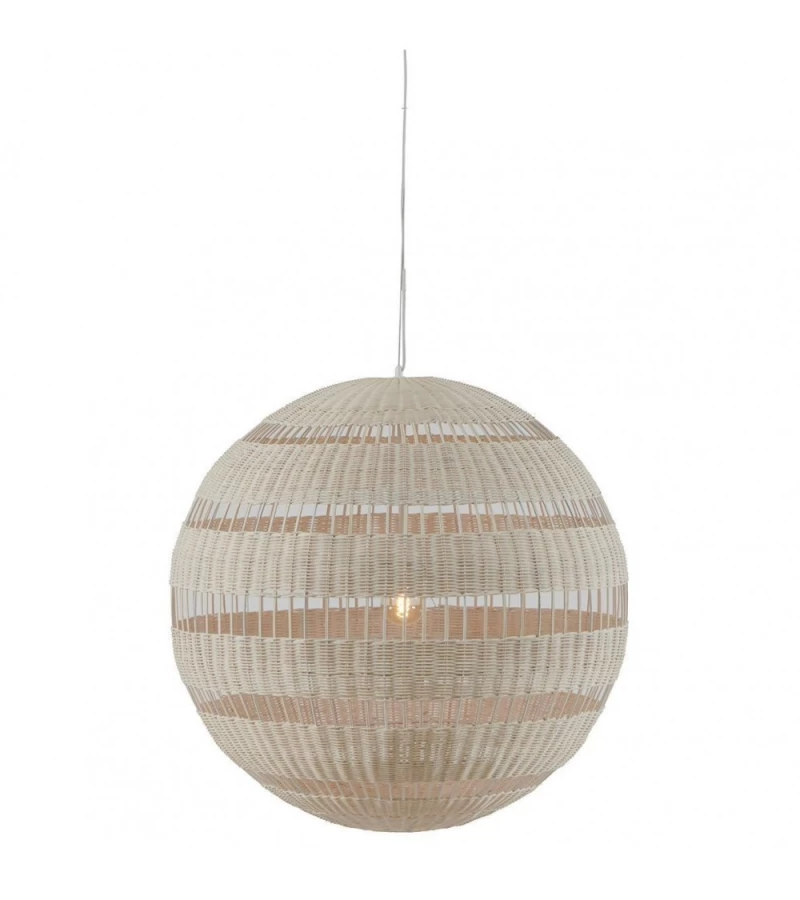 Suspension Rotin Macco Crème GM 3 Suspension Rotin Macco Crème GM