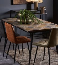 Chaise Manta - Simili Cuir Athezza (2 Couleurs) -Meubles De Maison Magasin 020 1 Chaise Manta Simili Cuir Kaki Athezza Style Campagne 2