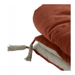 Courte Pointe Matteo Orange B Velours Coton 200x150 Blanc D'Ivoire -Meubles De Maison Magasin 024 1 Courte Pointe Matteo Orange Brulee Velours Coton 200x150 Blanc d Ivoire Deco Campagne Chic