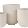 S/4 Pots Ronds Blancs Céramique Jline By Jolipa (Outdoor)