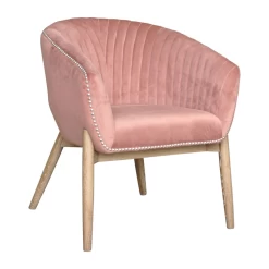 Fauteuil Trehan Rose Poudré ▬NOUVEAU▬ -Meubles De Maison Magasin 026 Fauteuil Trehan Rose Poudre 2