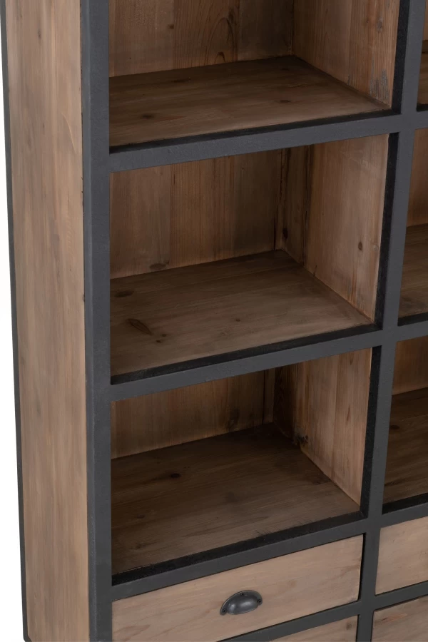 Bibliothèque Indus Ouverte Bois Métal 8 Bibliothèque Indus Ouverte Bois Métal – Image 6