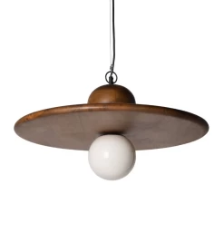 Suspension Yuma Blanc/Brun -Meubles De Maison Magasin 030 1 Suspension Yuma Blanc Brun Athezza Hanjel Deco Campagne Chic 2 1