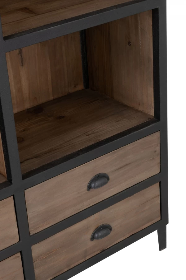 Bibliothèque Indus Ouverte Bois Métal 7 Bibliothèque Indus Ouverte Bois Métal – Image 5