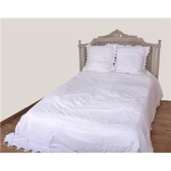 Housse De Couette + 2 Taies Dentellière Blanc Coquecigrues 240x260