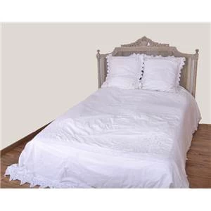 Housse De Couette + 2 Taies Dentellière Blanc Coquecigrues 240x260 3 Housse De Couette + 2 Taies Dentellière Blanc Coquecigrues 240x260