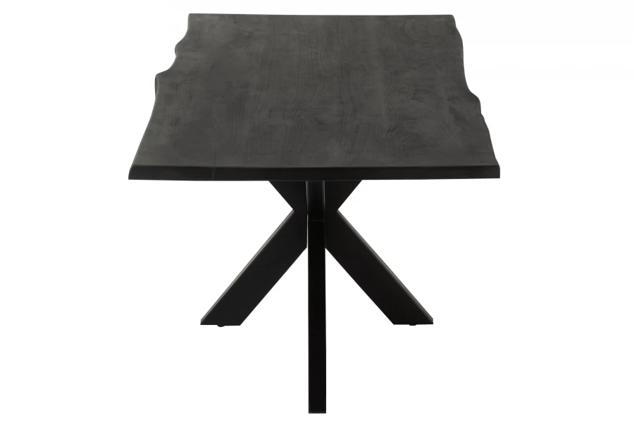 Table à Manger Rectangulaire Manguier Noir 200cm 5 Table à Manger Rectangulaire Manguier Noir 200cm – Image 3