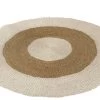 Tapis Rond Tressé Zostere Blanc Naturel (3 Tailles)