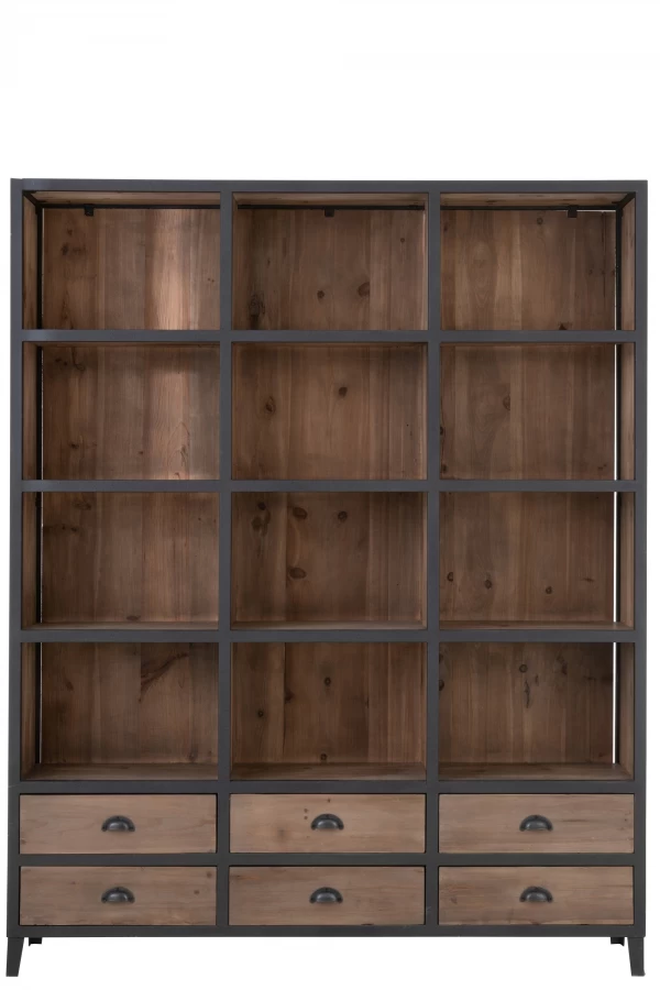 Bibliothèque Indus Ouverte Bois Métal 4 Bibliothèque Indus Ouverte Bois Métal – Image 2