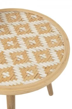 S/3 Tables Gigognes Rotin Naturel Motifs -Meubles De Maison Magasin 047 1 S3 Tables GigognesRotin Naturel Motifs Jline Jolipa Deco Campagne Chic 5