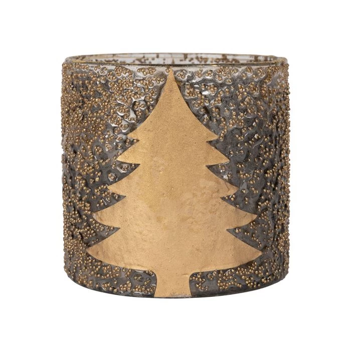 Photophore Sapin Doré Noël PM 3 Photophore Sapin Doré Noël PM