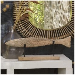 Statue Poisson Manguier Naturel Blanc D'Ivoire 11 Statue Poisson Manguier Naturel Blanc D'Ivoire -Meubles De Maison Magasin 050 1 Statue Poisson Manguier Naturel Blanc d Ivoire Deco Campagne Chic 5