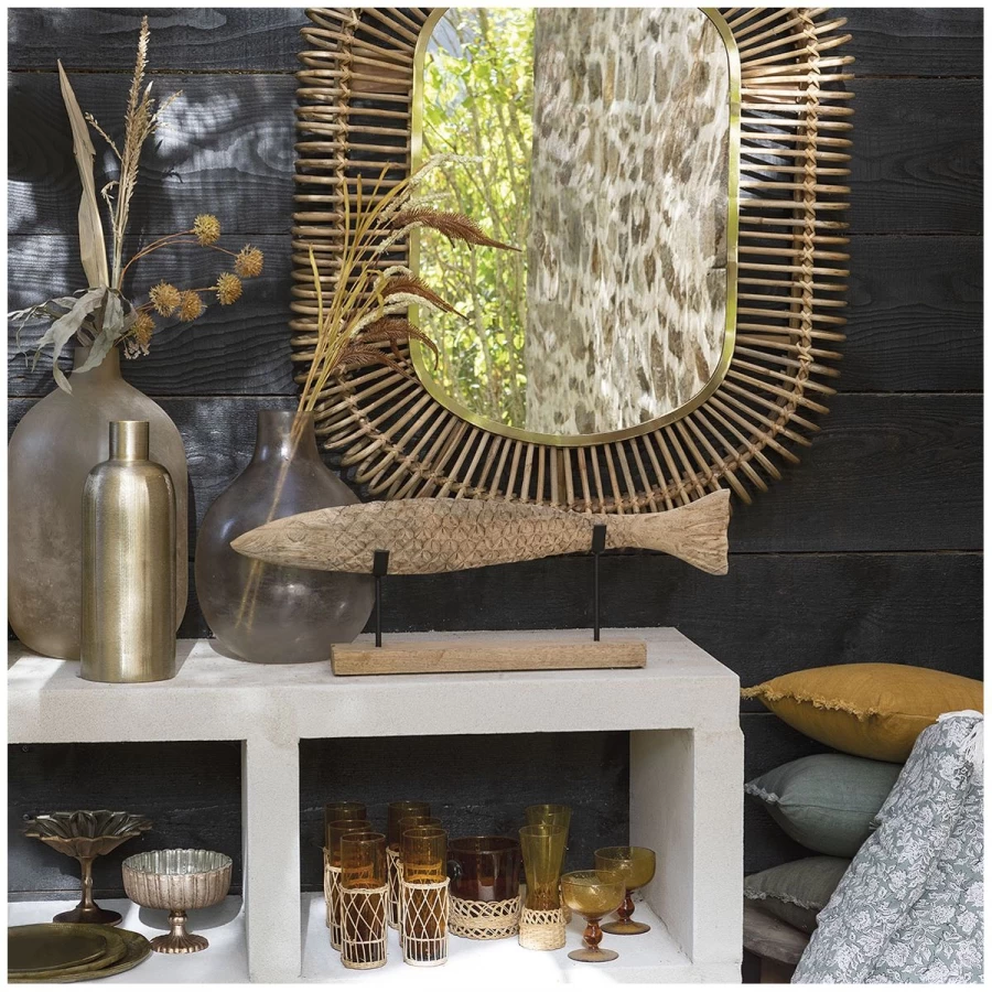 Statue Poisson Manguier Naturel Blanc D'Ivoire 6 Statue Poisson Manguier Naturel Blanc D'Ivoire – Image 4