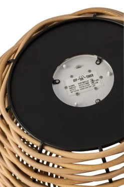 Lanterne Tressée Naturel Eclairage Leds PM Outdoor -Meubles De Maison Magasin 054 1 Lanterne Tressee Naturel Eclairage Leds PM J Line Jolipa deco Campagne Chic 5
