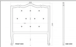 Tête De Lit Bois Blanc Tissu Murano 90cm Amadeus -Meubles De Maison Magasin 067 1 Tete de Lit Bois Blanc Tissu Murano 90cm Amadeus cades Design Deco Style Campagne 4