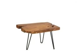 Table De Salon Irrégulière Teck Foncé PM
