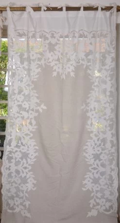 2 Rideaux Euphorie Blanc Coquecigrues 130x300