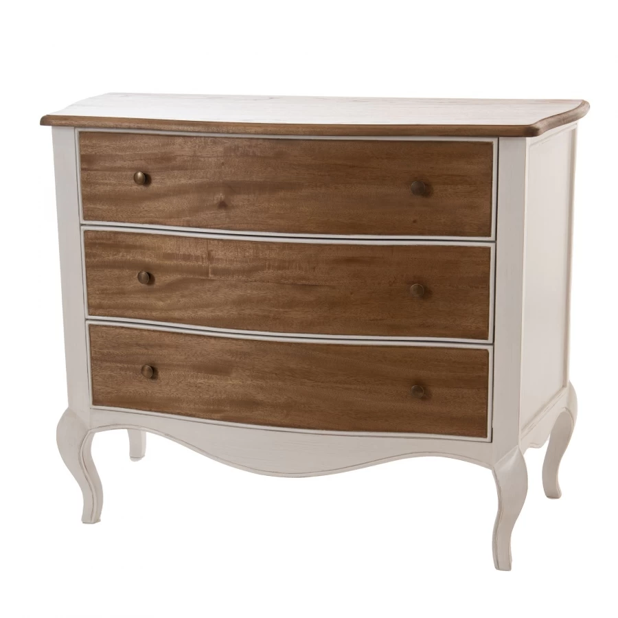 Commode Loberon 3 Tiroirs Blanc Chêne 3 Commode Loberon 3 Tiroirs Blanc Chêne