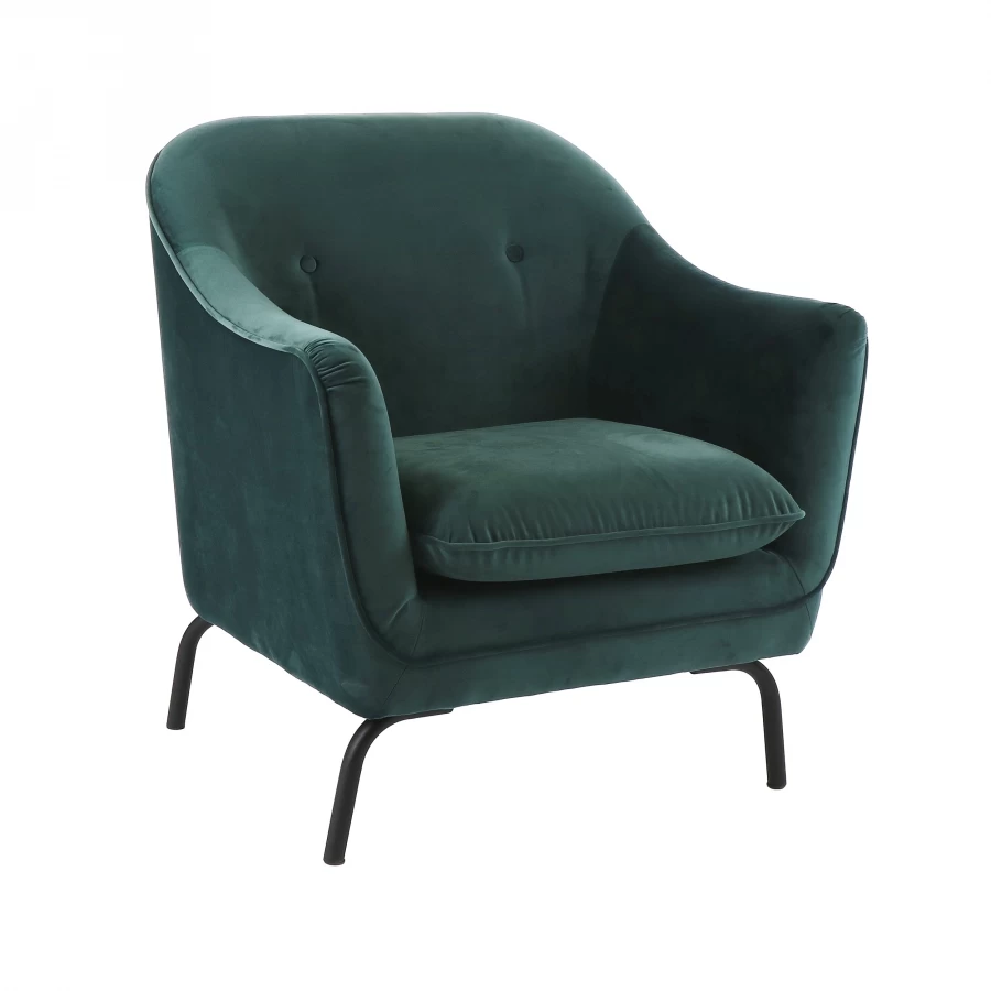 Fauteuil Velours Gris Vert Lusso Pomax 4 Fauteuil Velours Gris Vert Lusso Pomax – Image 2