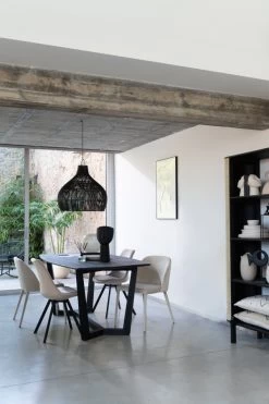 Armoire Bibliothèque Molly Bois Noir Rotin Naturel -Meubles De Maison Magasin 085 1 Bibliotheqoe Molly Bois Rotin Jline Jolipa Style Campagne