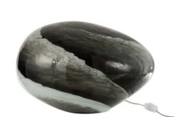 Lampe Galet Dany Blanc Noir -Meubles De Maison Magasin 089 1 Lampe Galet Dany Blanc Noir verre Jline Jolipa Deco Campagne Chic 2