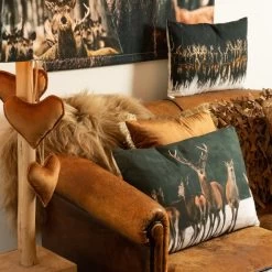 2 Coussins Cerfs Troupeau (40x60) -Meubles De Maison Magasin 090 1 Coussin Troupeau Cerfs Mars More 40x60 Deco Campagne Chic 5