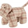Cale Porte Chien Carreaux Blanc Rose H45cm -Meubles De Maison Magasin 096 1 Cale Porte Chien Carreaux Blanc Rose Jline Jolipa Deco Campagne Chic