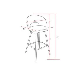 Chaise De Bar Crustacé Velours Gris Anthracite 9 Chaise De Bar Crustacé Velours Gris Anthracite -Meubles De Maison Magasin 101 1 Chaise de Bar Crustace Velours Jaune Amadeus cades Deco campagne Chic 4