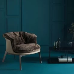 Fauteuil Bob Velours Marron -Meubles De Maison Magasin 106 1 Fauteuil Bob Marron Signature Mobilier Deco Campagne Chic