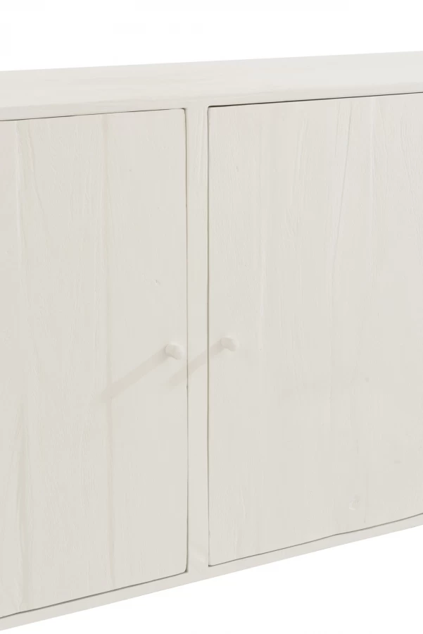 Buffet Bas 3 Portes Molly Bois Blanc Rotin Naturel 9 Buffet Bas 3 Portes Molly Bois Blanc Rotin Naturel – Image 7