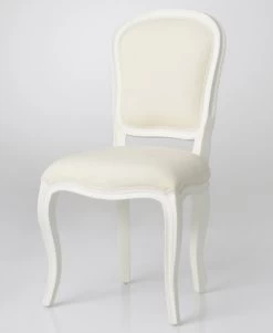 Chaise Bois Tissu Murano Blanc Amadeus