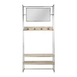 Vestiaire D'entrée Tangram Bois Naturel Métal