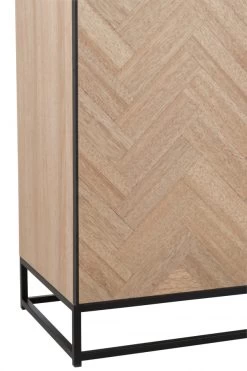 Armoire 2 Portes Zig Zag Naturel Noir 15 Armoire 2 Portes Zig Zag Naturel Noir -Meubles De Maison Magasin 121 1 Armoire 2 Portes Zig Zag Naturel Noir J Line Jolipa Deco Campagne Chic 5