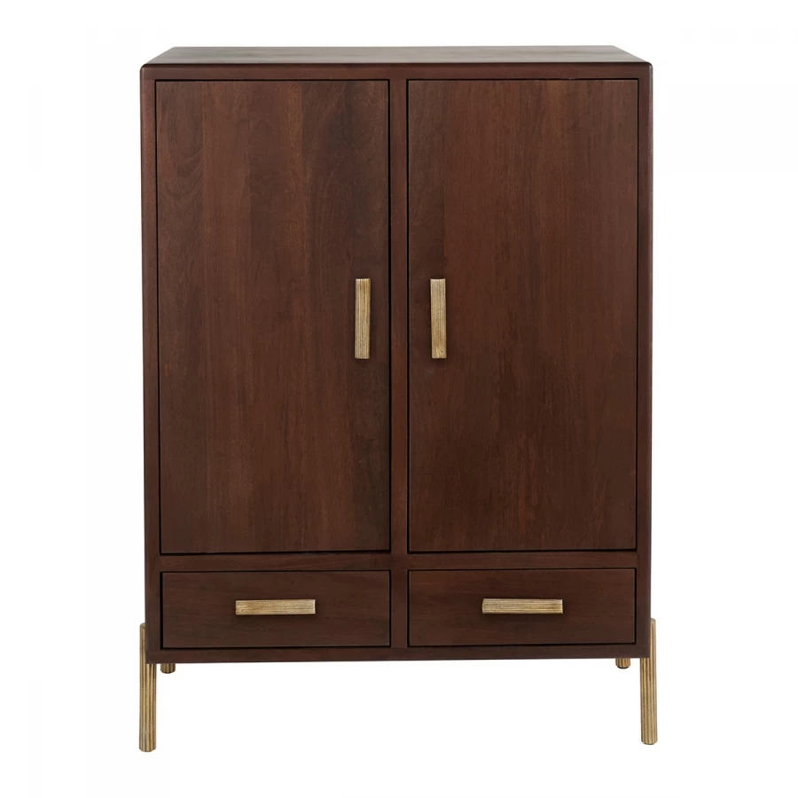 Buffet Haut Victor Manguier Finition Noyer Blanc D'Ivoire 3 Buffet Haut Victor Manguier Finition Noyer Blanc D'Ivoire