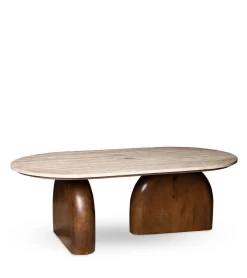 Table Basse Ovale Aydin Travertin -Meubles De Maison Magasin 133 1 Table Basse Ovale Aydin Travertin Athezza Hanjel Deco Campagne Chic