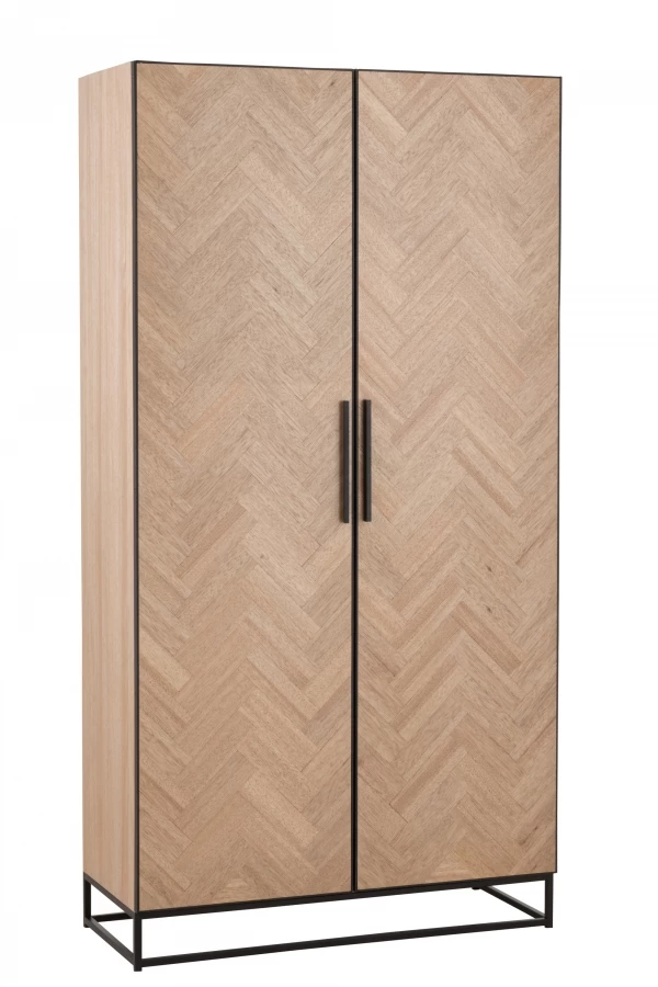 Armoire 2 Portes Zig Zag Naturel Noir 4 Armoire 2 Portes Zig Zag Naturel Noir – Image 2