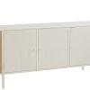 Buffet Bas 3 Portes Molly Bois Blanc Rotin Naturel -Meubles De Maison Magasin 139 1 Buffet Bas 3 Portes Bois Blanc Rotin Naturel Jline Jolipa Style Campagne