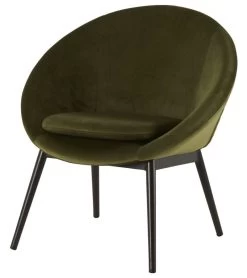 Fauteuil Velours Vert Mousse Ruvana Athezza