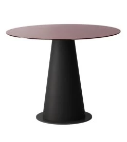 Table Ronde Impero Verre Bordeaux Athezza ø100cm