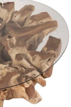 Table De Salon Raoul Teck Naturel ø90cm -Meubles De Maison Magasin 151 1 Table de Salon Raoul Teck Naturel Jline Jolipa Style Campagne