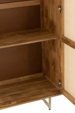 Armoire 2 Portes Weaving Bois Rotin Naturel -Meubles De Maison Magasin 152 1 Armoire 2 Portes Weaving Bois Rotin Naturel Jline Jolipa Deco Campagne Chic 10