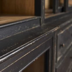 Bibliothèque Indus Amsterdam 3 Corps Noir Vieilli -Meubles De Maison Magasin 152 1 Bibliotheque Amsterdam 3 Corps Signature Style Campagne 7