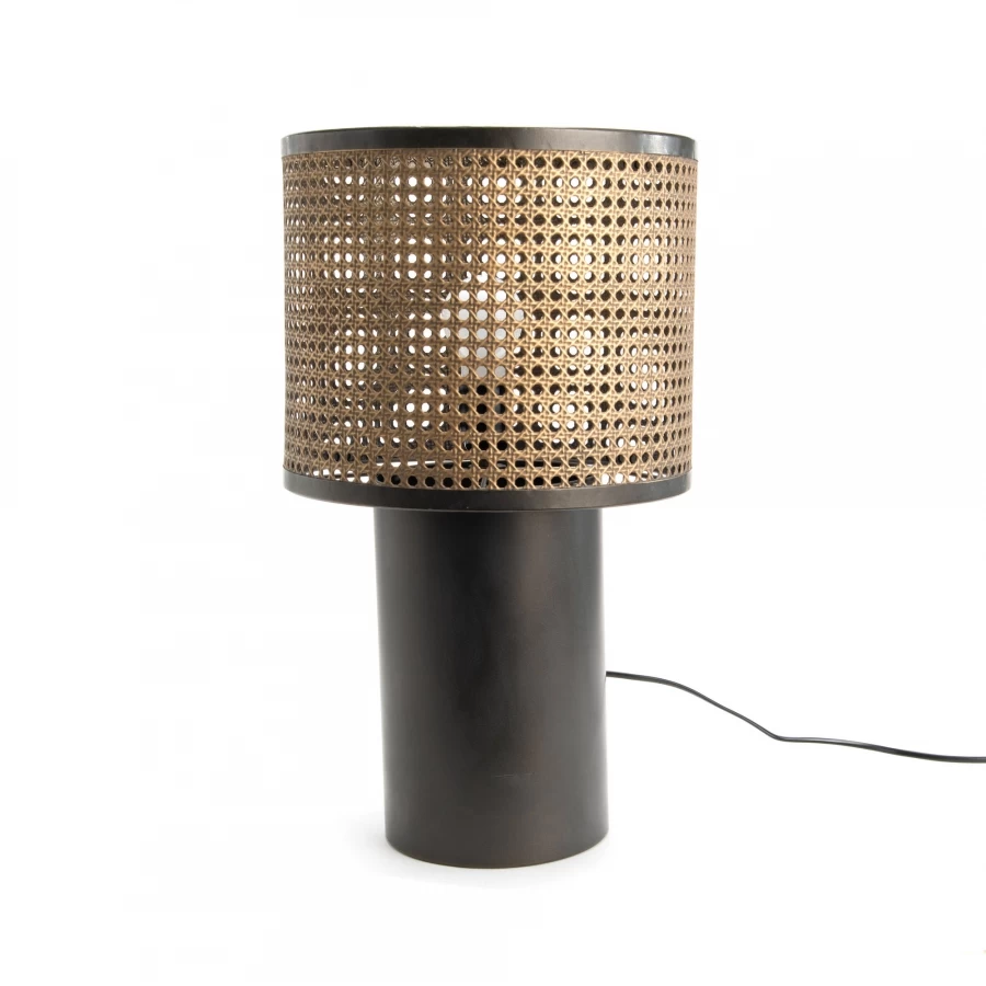 Lampe Métal Noir Doré Cannage Malaca Amadeus Cades Deco 3 Lampe Métal Noir Doré Cannage Malaca Amadeus Cades Deco