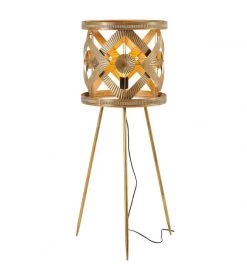 Lampe Sur Pied Métal Doré Qena GM Athezza